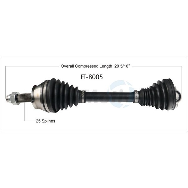 Surtrack Axle Cv Axle Shaft, FI-8005 FI-8005